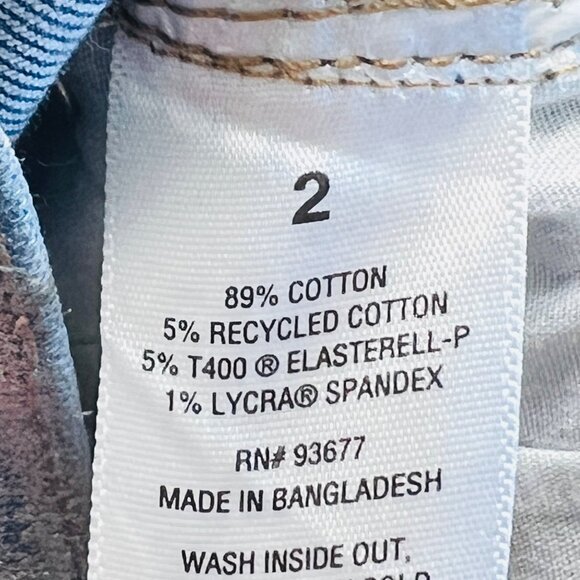 a.n.a. Women's High-Rise Straight Stretch Metallic Effect Silver Jeans Sz 2 NWT - Picture 7 of 15